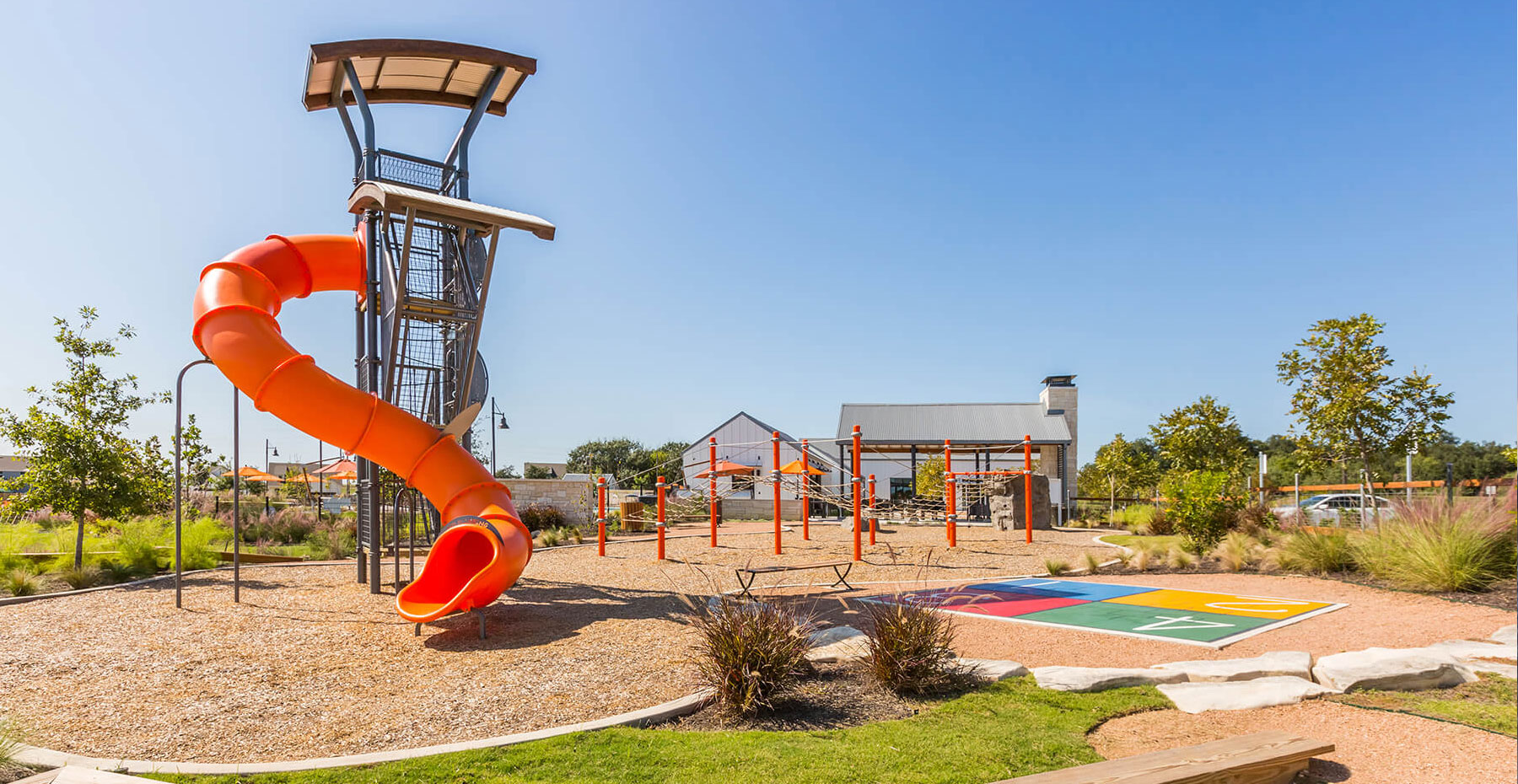 Outdoor kid park in a Liberty Hill Texas community
